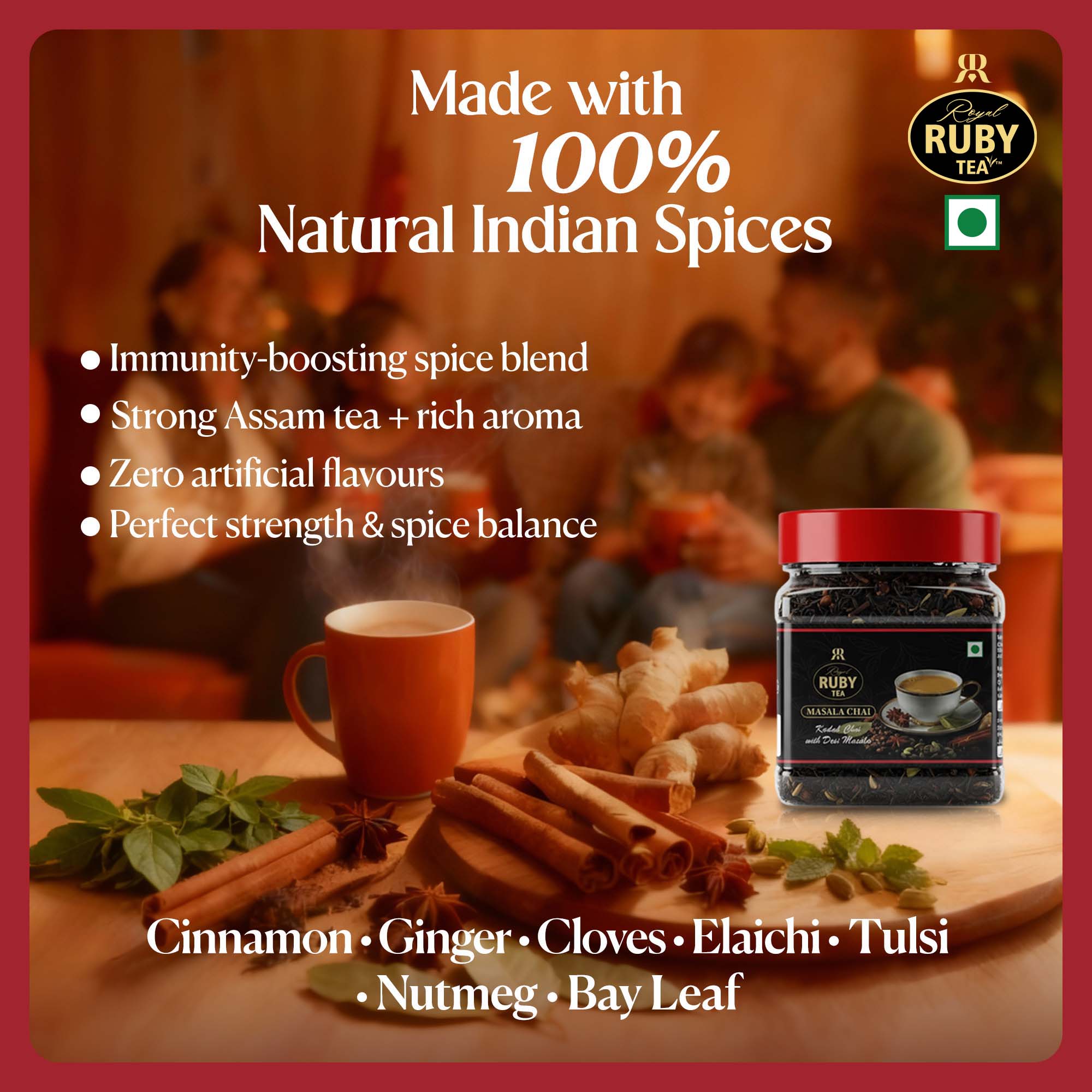 Royal Ruby Masala Tea 250gms Jar